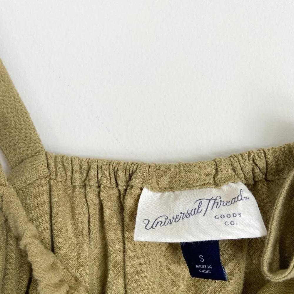 Universal Thread Olive Green Smocked Tank Top - Picture 3 of 6